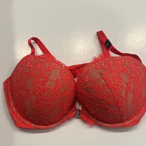 Victoria's Secret Red Lace Bra